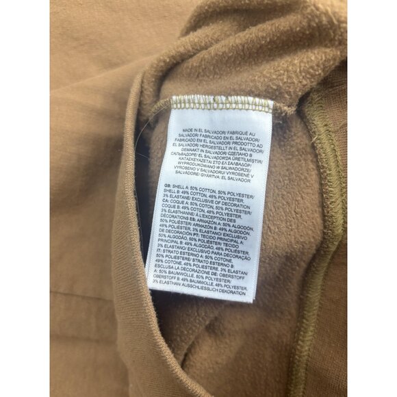 The North Face Sweatshirt Mens Small Brown Fleece Crewneck Pullover Logo Stretch - Picture 6 of 7